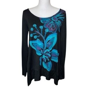 NWT Desigual Floral Rhinestone Boho‎ Top  Women US Small or Euro Med